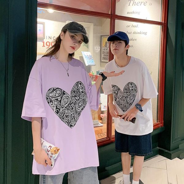 men's and women's couples love pattern cotton casual loose summer short-sleeved fashion round neck t-shirt t-shirts, White;black
men's and women's couples love pattern cotton casual loose summer short-sleeved fashion round neck t-shirt t-shirts, White;black