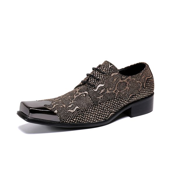 zapato de boda mens formal shoes genuine leather python skin lace up dress designer iron square toe men office elegant shoes, Black
zapato de boda mens formal shoes genuine leather python skin lace up dress designer iron square toe men office elegant shoes, Black