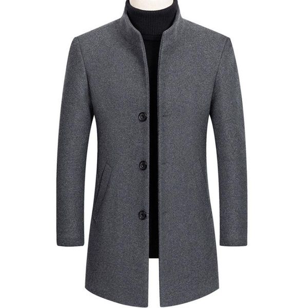 men's wool & blends 2021 coat men autumn winter long trench business casual thick woolen jacket overcoats brand clothing, Black
men's wool & blends 2021 coat men autumn winter long trench business casual thick woolen jacket overcoats brand clothing, Black