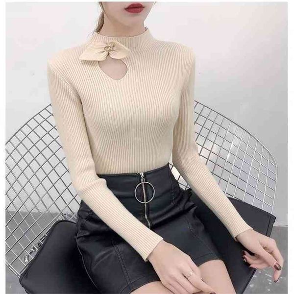 bowknot hollow knitted bottoming sweater female turtleneck slim long sleeve solid color stitching pullover women spring 210427, White;black
bowknot hollow knitted bottoming sweater female turtleneck slim long sleeve solid color stitching pullover women spring 210427, White;black