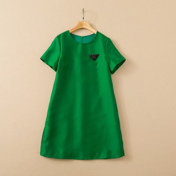 1120 2022 spring summer brand same style dress short sleeve crew neck a line mid calf luxury womens clothes flora print sh, Black
1120 2022 spring summer brand same style dress short sleeve crew neck a line mid calf luxury womens clothes flora print sh, Black