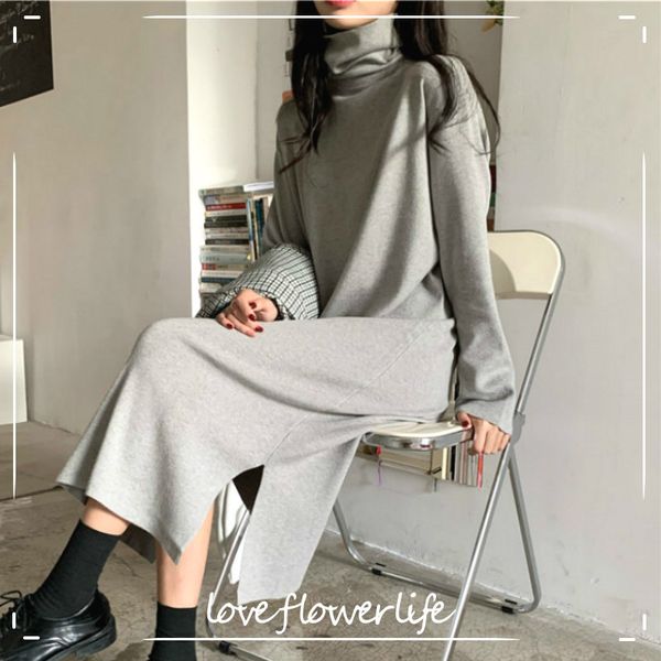 sweater dress women turtleneck office lady casual elegant knitted dress long sleeve dress korean autumn winter 210521, Black;gray
sweater dress women turtleneck office lady casual elegant knitted dress long sleeve dress korean autumn winter 210521, Black;gray