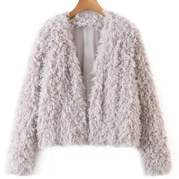women's fur & faux 2021 autumn winter fashion warm sheepskin coats female high street fake lambs wool furry outerwear jackets, Black
women's fur & faux 2021 autumn winter fashion warm sheepskin coats female high street fake lambs wool furry outerwear jackets, Black
