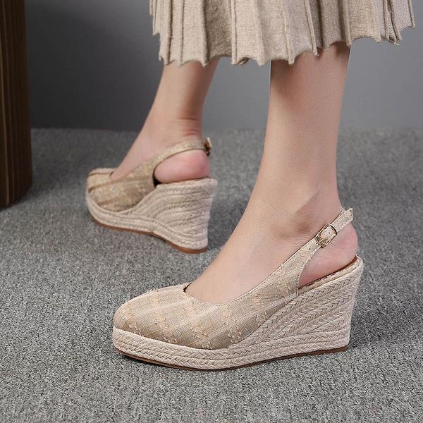 dress shoes women's espadrilles wedge 2021 sandals skirt single fashion pointed high heels thick bottom straw, Black
dress shoes women's espadrilles wedge 2021 sandals skirt single fashion pointed high heels thick bottom straw, Black