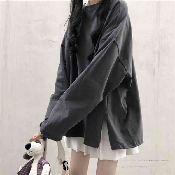 women's sweaters long-sleeved female t-shirt, spring and autumn super korean style loose student fashion bf idle msschf ecgx, White;black
women's sweaters long-sleeved female t-shirt, spring and autumn super korean style loose student fashion bf idle msschf ecgx, White;black