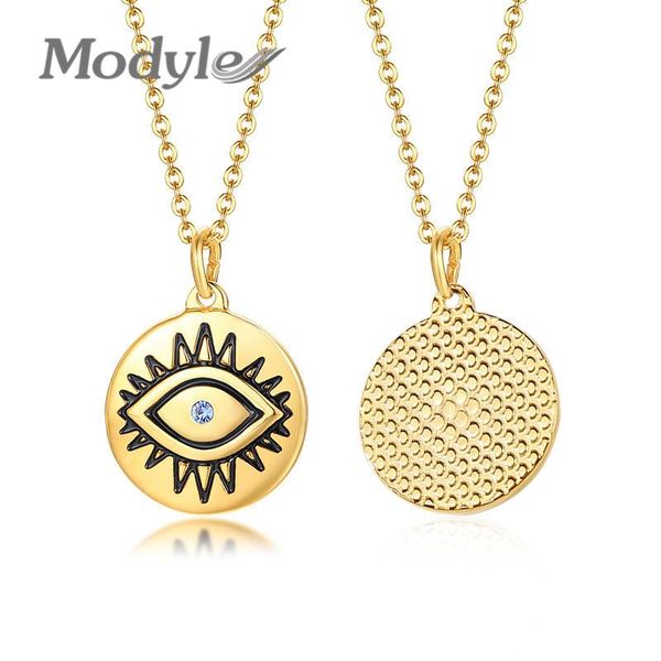 pendant necklaces letapi punk vintage black eyes female jewelry gold color stainless steel cz stone coin necklace, Silver
pendant necklaces letapi punk vintage black eyes female jewelry gold color stainless steel cz stone coin necklace, Silver