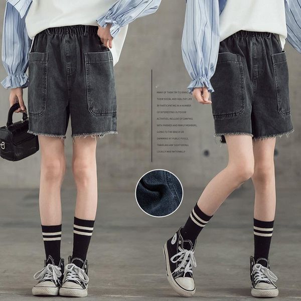 girls shorts 2021 summer children's denim dark gray casual high waist for teens clothes kids beach 14 y, Black
girls shorts 2021 summer children's denim dark gray casual high waist for teens clothes kids beach 14 y, Black