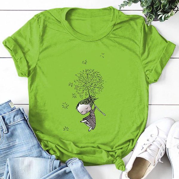 dandelion print women t-shirt casual summer short-sleeved harajuku tee graphic tshirts women's loungewear camisetas de mujer, White
dandelion print women t-shirt casual summer short-sleeved harajuku tee graphic tshirts women's loungewear camisetas de mujer, White