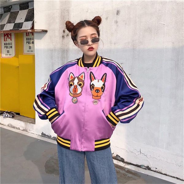 spring loose large size explosion models all-match casual stitching baseball uniform jacket women's clothing jackets, Black;brown
spring loose large size explosion models all-match casual stitching baseball uniform jacket women's clothing jackets, Black;brown