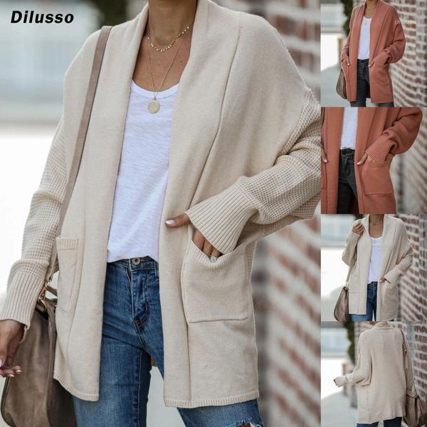 women's wool & blends women long-sleeved cardigan sweater coat with pockets ladies solid elegant female overcoats warm loose girls coat, Black
women's wool & blends women long-sleeved cardigan sweater coat with pockets ladies solid elegant female overcoats warm loose girls coat, Black