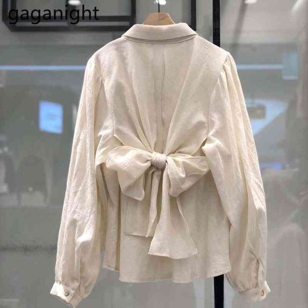 gaganight spring solid shirts back big bow sashes women long sleeve fashion korean style turn-down collar office lady 210519, White
gaganight spring solid shirts back big bow sashes women long sleeve fashion korean style turn-down collar office lady 210519, White