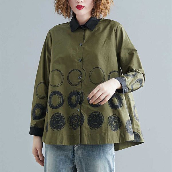 women's blouses & shirts arrival spring autumn arts style women long sleeve loose paisley print turn-down collar casual blous tert, White
women's blouses & shirts arrival spring autumn arts style women long sleeve loose paisley print turn-down collar casual blous tert, White