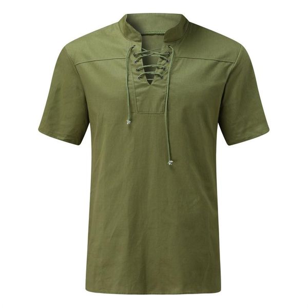 men's t-shirts oversized t-shirt v-neck vintage lace-up tie short sleeve gothic solid color t shirt for men pullover tunics 2021, White;black
men's t-shirts oversized t-shirt v-neck vintage lace-up tie short sleeve gothic solid color t shirt for men pullover tunics 2021, White;black