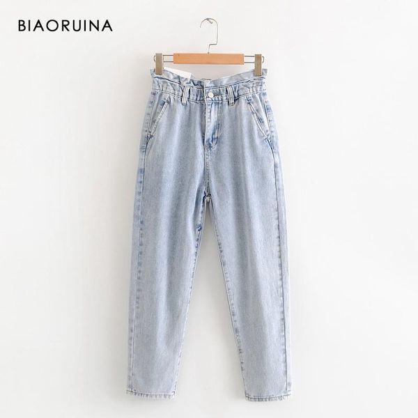 women's jeans biaoruina washing bleached high waist fashion ankle length female casual harem spring arrival, Blue
women's jeans biaoruina washing bleached high waist fashion ankle length female casual harem spring arrival, Blue
