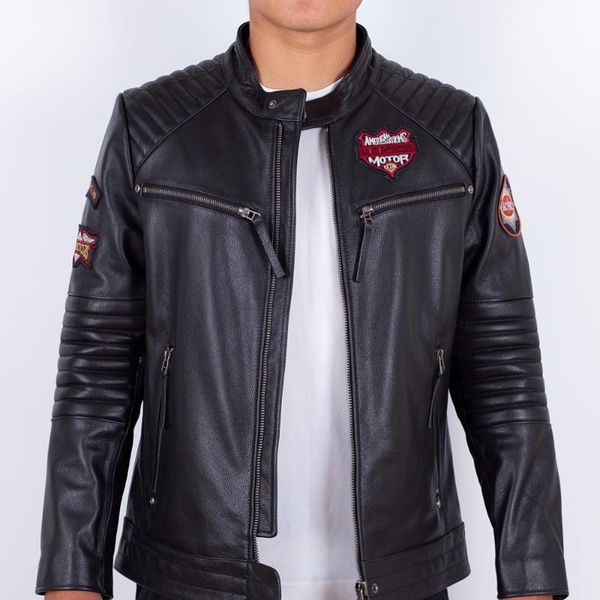 men's leather & faux fashion black natural cowhide jackets moto jacket biker coat slim clothing
men's leather & faux fashion black natural cowhide jackets moto jacket biker coat slim clothing