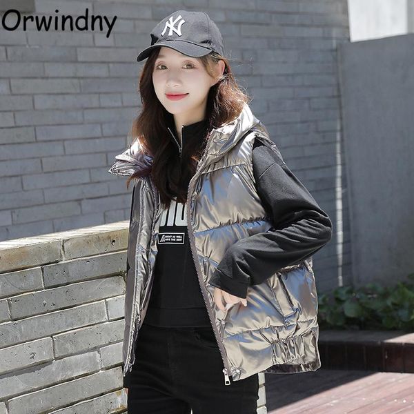 women's vests orwindny women vest hooded sleeveless short coat jacket waistcoat female plus size chalecos para mujer for autumn winter, Black;white
women's vests orwindny women vest hooded sleeveless short coat jacket waistcoat female plus size chalecos para mujer for autumn winter, Black;white