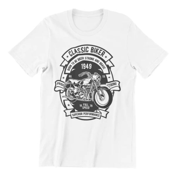 Classic Biker - Mens Motorbike T-Shirt Biker American Motorcycles Bike, White;black
Classic Biker - Mens Motorbike T-Shirt Biker American Motorcycles Bike, White;black