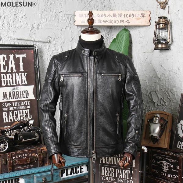 men's leather & faux akoosun 2022 genuine jacket men autumn winter cowhide coat male motorcycle jackets hl-1909 kj5156, Black
men's leather & faux akoosun 2022 genuine jacket men autumn winter cowhide coat male motorcycle jackets hl-1909 kj5156, Black