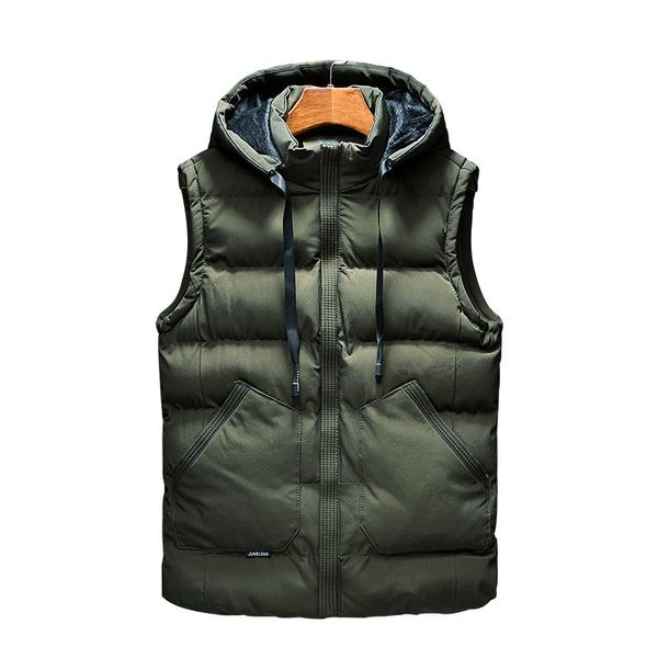 men's vests casual waistcoat thickening cotton down vest men winter jacket hoodeduality qoutwear sleeveless, Black;white
men's vests casual waistcoat thickening cotton down vest men winter jacket hoodeduality qoutwear sleeveless, Black;white