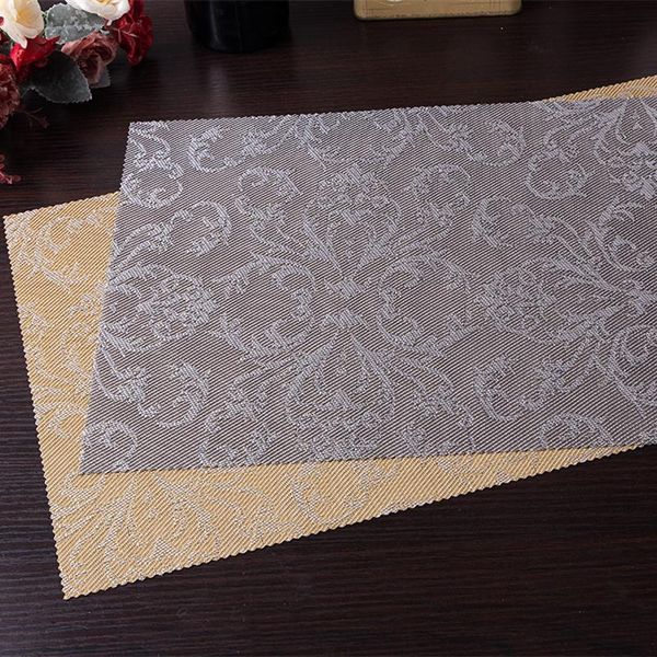 table runner 4pcs/lot placemats jacquard pvc heat-insulated non-slip tableware cloth bowl dish pad mats
table runner 4pcs/lot placemats jacquard pvc heat-insulated non-slip tableware cloth bowl dish pad mats