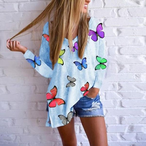 women's t-shirt fashion women t shirts ladies 2021 long sleeve autumn v neck butterfly print plus size harajuku shirt, White
women's t-shirt fashion women t shirts ladies 2021 long sleeve autumn v neck butterfly print plus size harajuku shirt, White