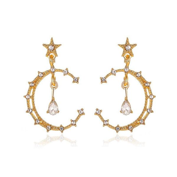 hoop & huggie bohemia big moon star earrings cute studs piercing unique alloy crystal earring for girls teens boho wedding bridal jewelry, Golden;silver
hoop & huggie bohemia big moon star earrings cute studs piercing unique alloy crystal earring for girls teens boho wedding bridal jewelry, Golden;silver