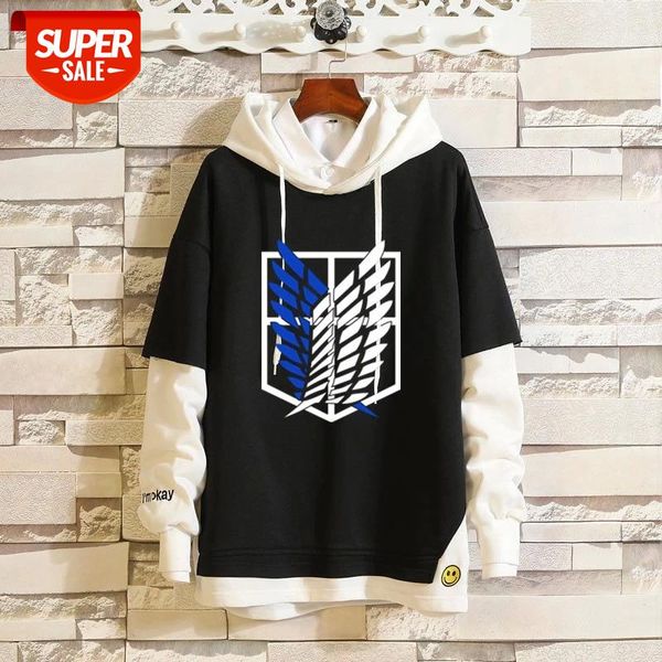 japanese anime attack on titan death note hoodie men women fake two piece pullover sportswear hoodies harajuku cosplay outerwear #0n9u, Black
japanese anime attack on titan death note hoodie men women fake two piece pullover sportswear hoodies harajuku cosplay outerwear #0n9u, Black