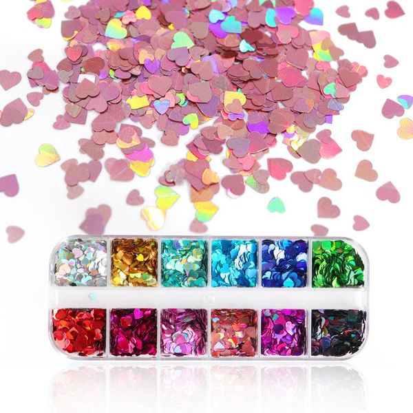 nail art decorations long box holographic laser ultra-thin glitter sequins heart-shaped 3/4mm size mixed set decorative accessories, Silver;gold
nail art decorations long box holographic laser ultra-thin glitter sequins heart-shaped 3/4mm size mixed set decorative accessories, Silver;gold