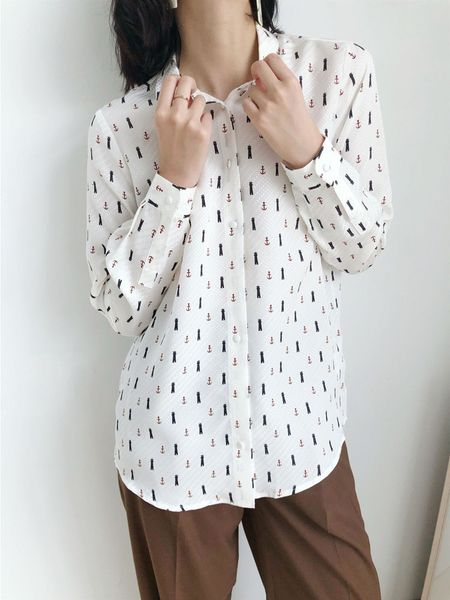 women's suits & blazers suit women long sleeve shirt printed turn-down collar 100% silk loose ol blouse single breasted 7b3w, White;black
women's suits & blazers suit women long sleeve shirt printed turn-down collar 100% silk loose ol blouse single breasted 7b3w, White;black