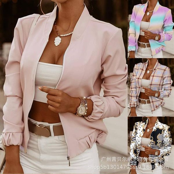 women's jackets women jacket coat style pink basic casual autumn winter full sleeve elastic outwear, Black;brown
women's jackets women jacket coat style pink basic casual autumn winter full sleeve elastic outwear, Black;brown