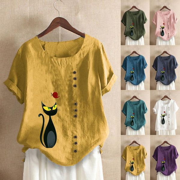 funny cat fish blouse women cotton linen printed button down shirt long sleeve stand collar chemisier femme blouses women's & shirts, White
funny cat fish blouse women cotton linen printed button down shirt long sleeve stand collar chemisier femme blouses women's & shirts, White