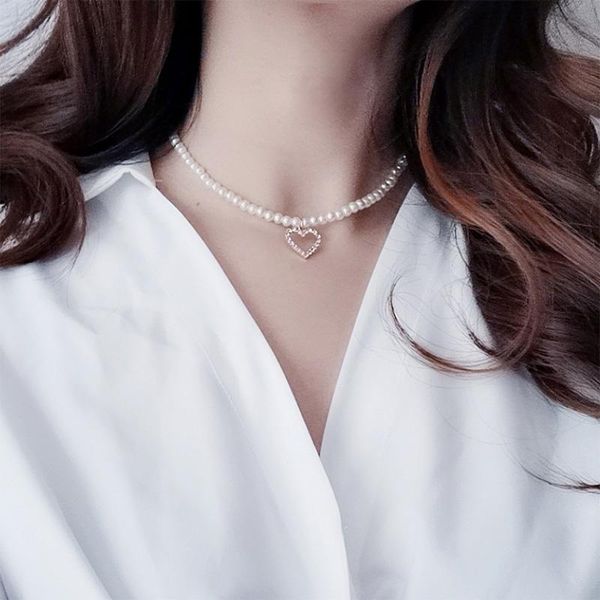chains women fashion vintage pearl necklace party jewelry elegant chain retro accessories heart pendant streetwear wedding, Silver
chains women fashion vintage pearl necklace party jewelry elegant chain retro accessories heart pendant streetwear wedding, Silver