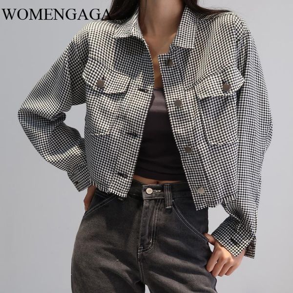 american loose small plaid single-breasted high waist navel full sleeve woolen coat jacket qtdd women's jackets, Black;brown
american loose small plaid single-breasted high waist navel full sleeve woolen coat jacket qtdd women's jackets, Black;brown