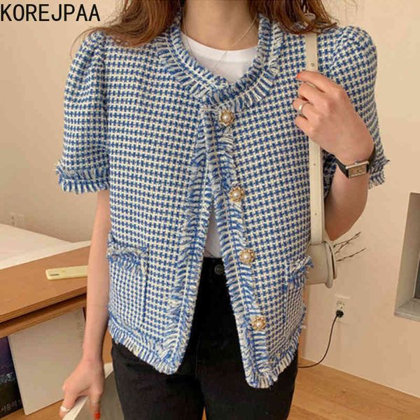 women vests summer korean chic temperament round neck tassel stitching pearl button loose puff sleeve tweed coat 210514, Black;brown
women vests summer korean chic temperament round neck tassel stitching pearl button loose puff sleeve tweed coat 210514, Black;brown