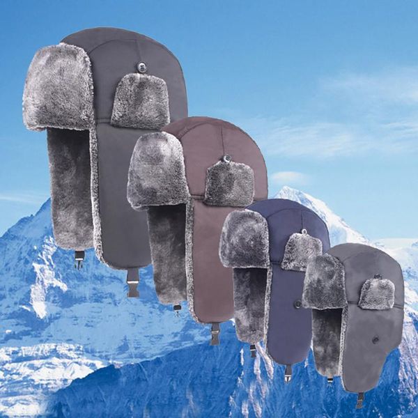 berets russian ushanka cap scarf with earflap winter outdoor trapper for men warm bomber hats thicken fur neck warmer soft, Blue;gray
berets russian ushanka cap scarf with earflap winter outdoor trapper for men warm bomber hats thicken fur neck warmer soft, Blue;gray