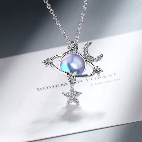 pendant necklaces fashion moon pentagram crystal necklace fine jewelry for women luxury designer couple gift to girlfriend clavicle chain, Silver
pendant necklaces fashion moon pentagram crystal necklace fine jewelry for women luxury designer couple gift to girlfriend clavicle chain, Silver