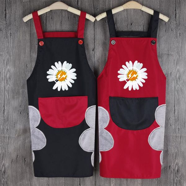 cooking apron household kitchen waterproof and oil-proof female fashion cute japanese korean work clothes custom logo printing aprons 
cooking apron household kitchen waterproof and oil-proof female fashion cute japanese korean work clothes custom logo printing aprons