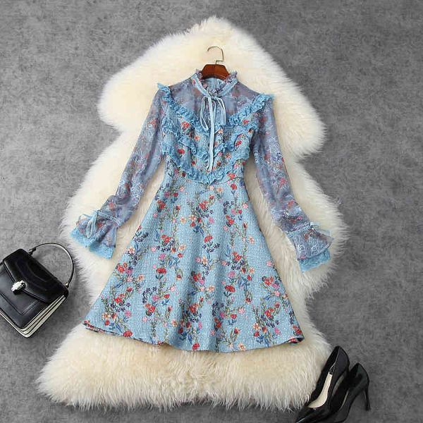 casual dresses fall autumn long sleeve round neck pink / blue floral print tweed lace panelled ribbon tie knee-length dress lo1911417 77si, Black;gray
casual dresses fall autumn long sleeve round neck pink / blue floral print tweed lace panelled ribbon tie knee-length dress lo1911417 77si, Black;gray