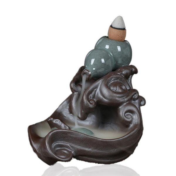 fragrance lamps traditional bamboo gourd shape backflow incense burner smoke waterfall river cones holder buddhism home deocr
fragrance lamps traditional bamboo gourd shape backflow incense burner smoke waterfall river cones holder buddhism home deocr