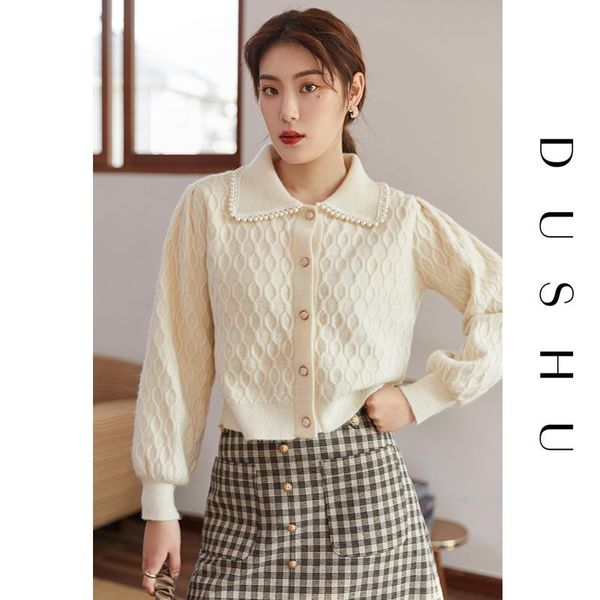women's knits & tees dushu plus size pearl short white knitted cardigan women long sleeve oversize sweater female button up casual jump
women's knits & tees dushu plus size pearl short white knitted cardigan women long sleeve oversize sweater female button up casual jump