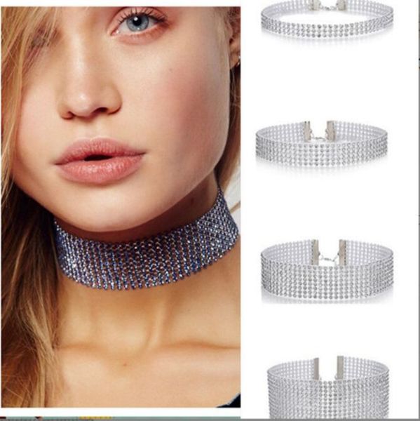 rhinestone choker necklaces for women girls colourful elastic collar necklace fashion chokers jewelry, Golden;silver
rhinestone choker necklaces for women girls colourful elastic collar necklace fashion chokers jewelry, Golden;silver