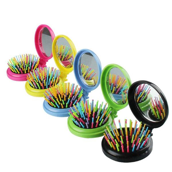 hair brushes 1 pcs girls portable mini folding comb airbag massage round travel brush with mirror cute rainbow, Silver
hair brushes 1 pcs girls portable mini folding comb airbag massage round travel brush with mirror cute rainbow, Silver