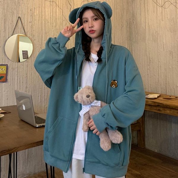 women's hoodies & sweatshirts kawaii oversize women streetwear zip up pocket korean harajuku sweatshirt female long sleeve hooded casua, Black
women's hoodies & sweatshirts kawaii oversize women streetwear zip up pocket korean harajuku sweatshirt female long sleeve hooded casua, Black