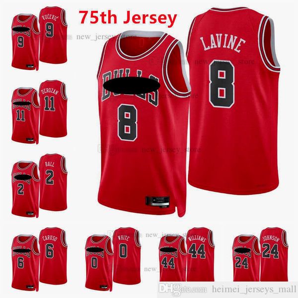 printed 2022 new diamond 75th red basketball jerseys 0 coby 11 demar 8 zach derozan lavine 2 lonzo 9 nikola ball vucevic 6 alex caruso 44 pa, Black;red 
printed 2022 new diamond 75th red basketball jerseys 0 coby 11 demar 8 zach derozan lavine 2 lonzo 9 nikola ball vucevic 6 alex caruso 44 pa, Black;red