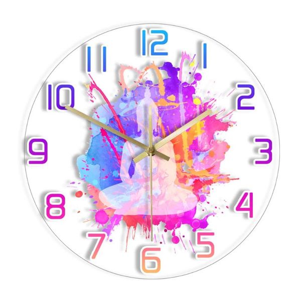 wall clocks yoga lotus position watercolor printed clock chakras padmasana posture acrylic silent buddha meditating décor
wall clocks yoga lotus position watercolor printed clock chakras padmasana posture acrylic silent buddha meditating décor