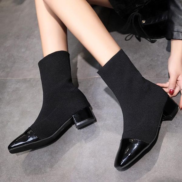 boots shoes women middle heels stretch fabric slip-on woman fashion wedges height increasing ladies, Black
boots shoes women middle heels stretch fabric slip-on woman fashion wedges height increasing ladies, Black