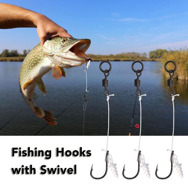3pcs 4# / 6# 8# fishing hair rig hook with swivel pellets peg s carp accessory hooks
3pcs 4# / 6# 8# fishing hair rig hook with swivel pellets peg s carp accessory hooks