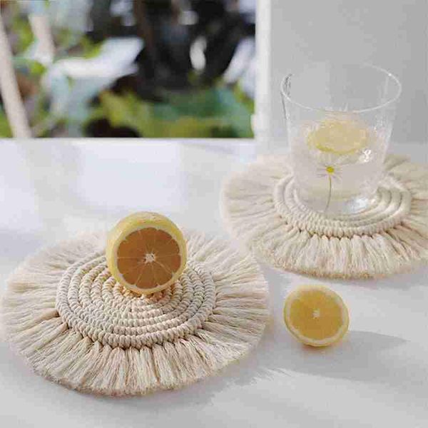 mats & pads 1pc northern europe macrame cup pad bohemia tablecloth table mat pure handmade cotton braid non-slip insulation for kitchen
mats & pads 1pc northern europe macrame cup pad bohemia tablecloth table mat pure handmade cotton braid non-slip insulation for kitchen