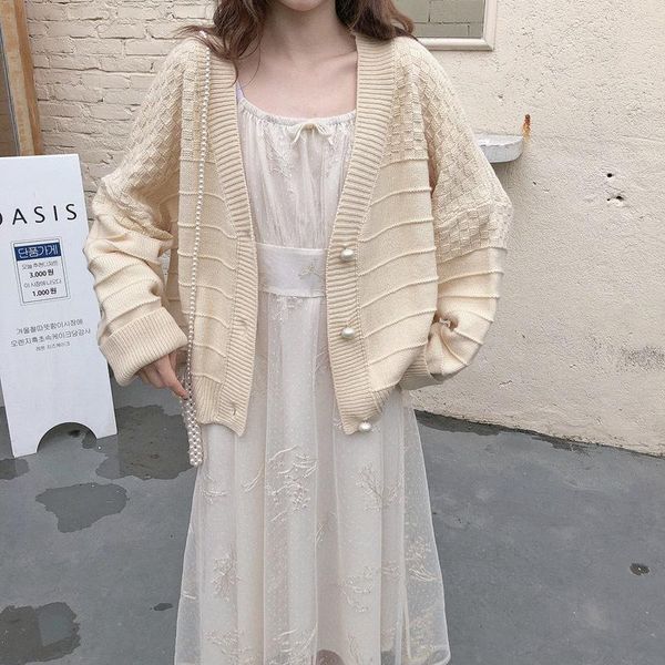 women's knits & tees autumn and winter japanese knitted cardigan 2021 korean version of loose v-neck long-sleeved solid color coat jack, White
women's knits & tees autumn and winter japanese knitted cardigan 2021 korean version of loose v-neck long-sleeved solid color coat jack, White