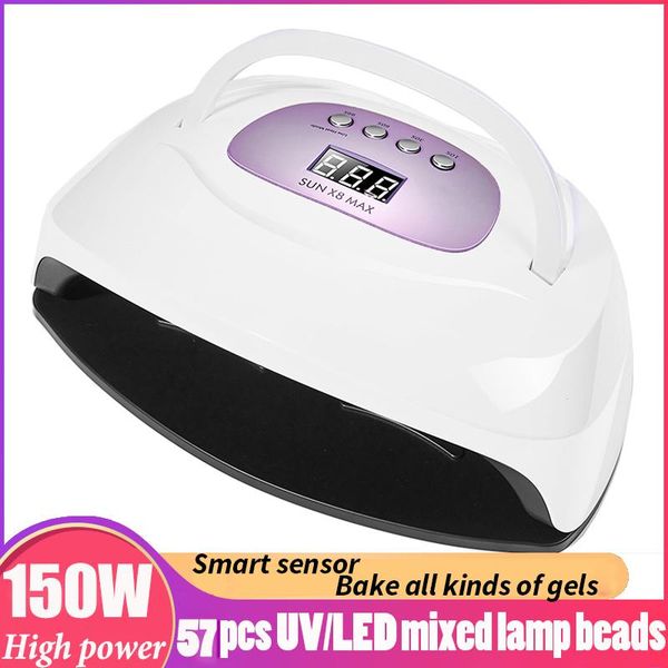 nail dryers sun x8 max 150w smart lamp used for drying gel polishing fluid four 10s/30s/60s/99s timer automatic manicure machine
nail dryers sun x8 max 150w smart lamp used for drying gel polishing fluid four 10s/30s/60s/99s timer automatic manicure machine
